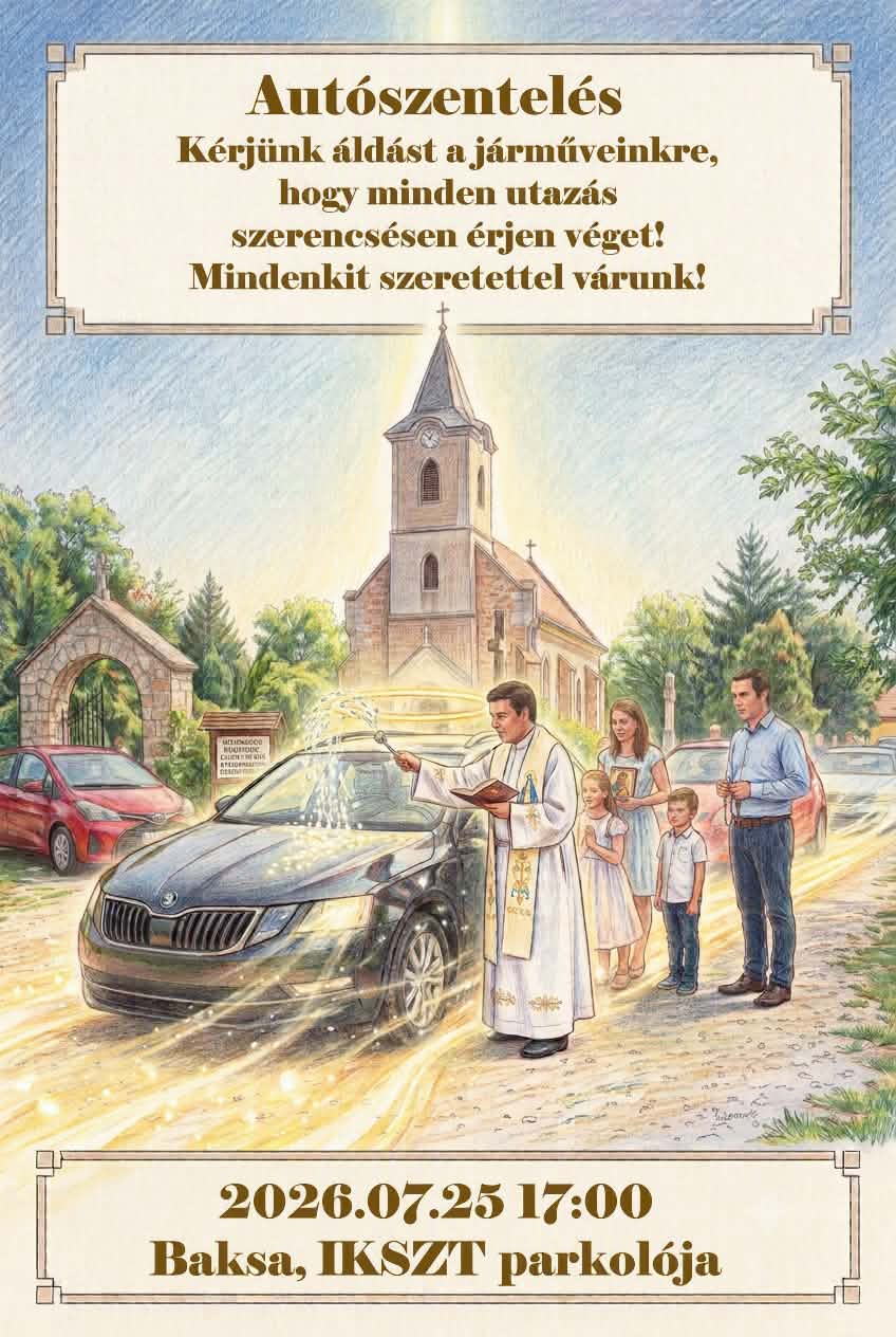 Autószentelés Baksán