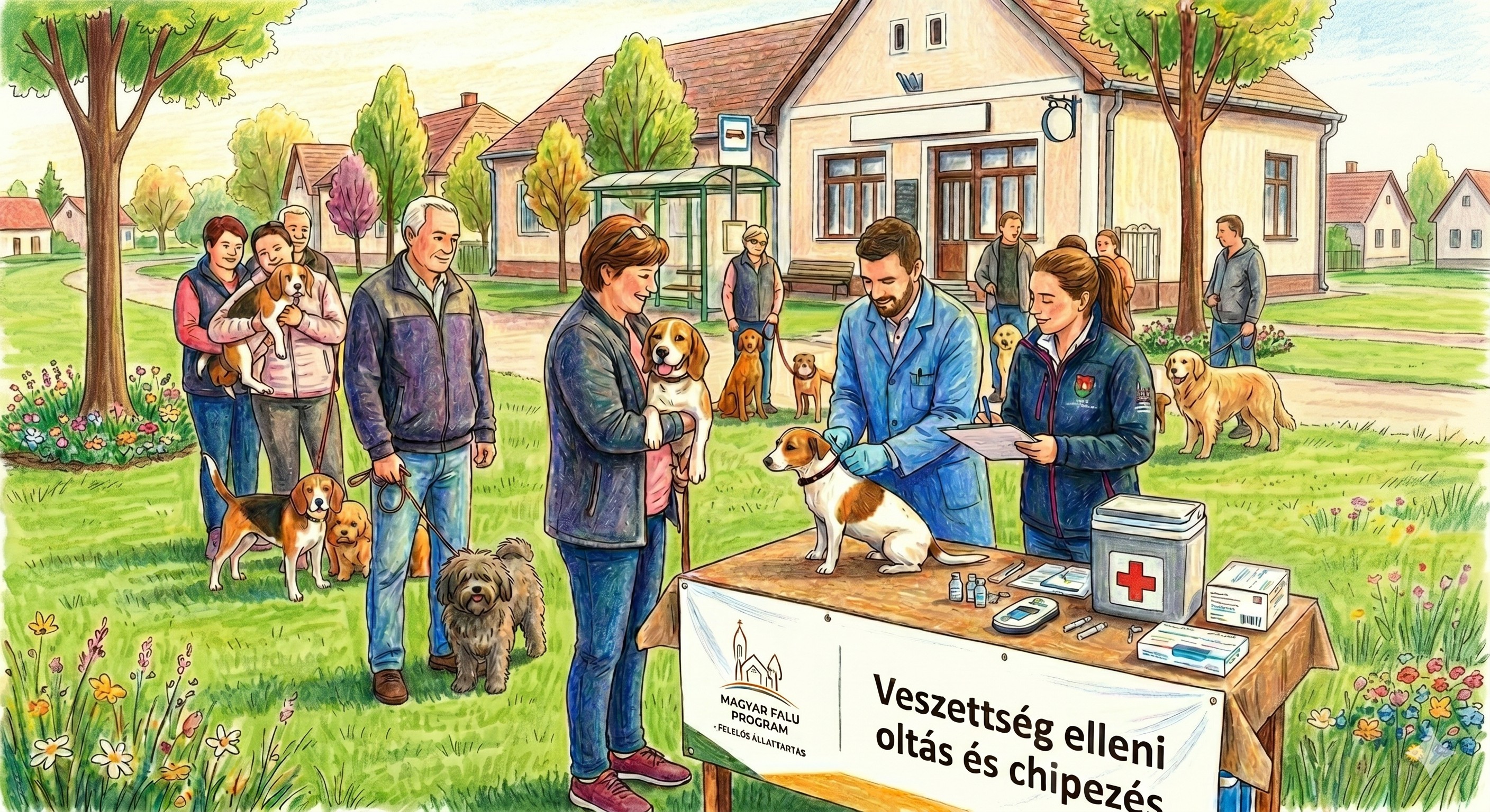 Ebek ingyenes (pályázati forrásból támogatott) veszettség elleni védőoltása és mikrochip-beültetése Baksa községben